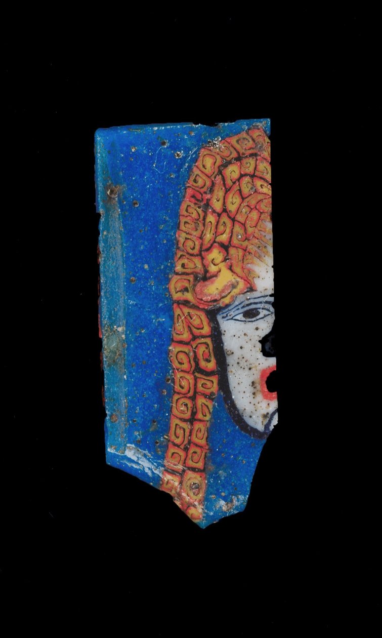 Tavená mozaiková plaketa, ptolemaiovské až římské období, 100 př. n. l. - 100 n. l. (sklo) od Egyptian