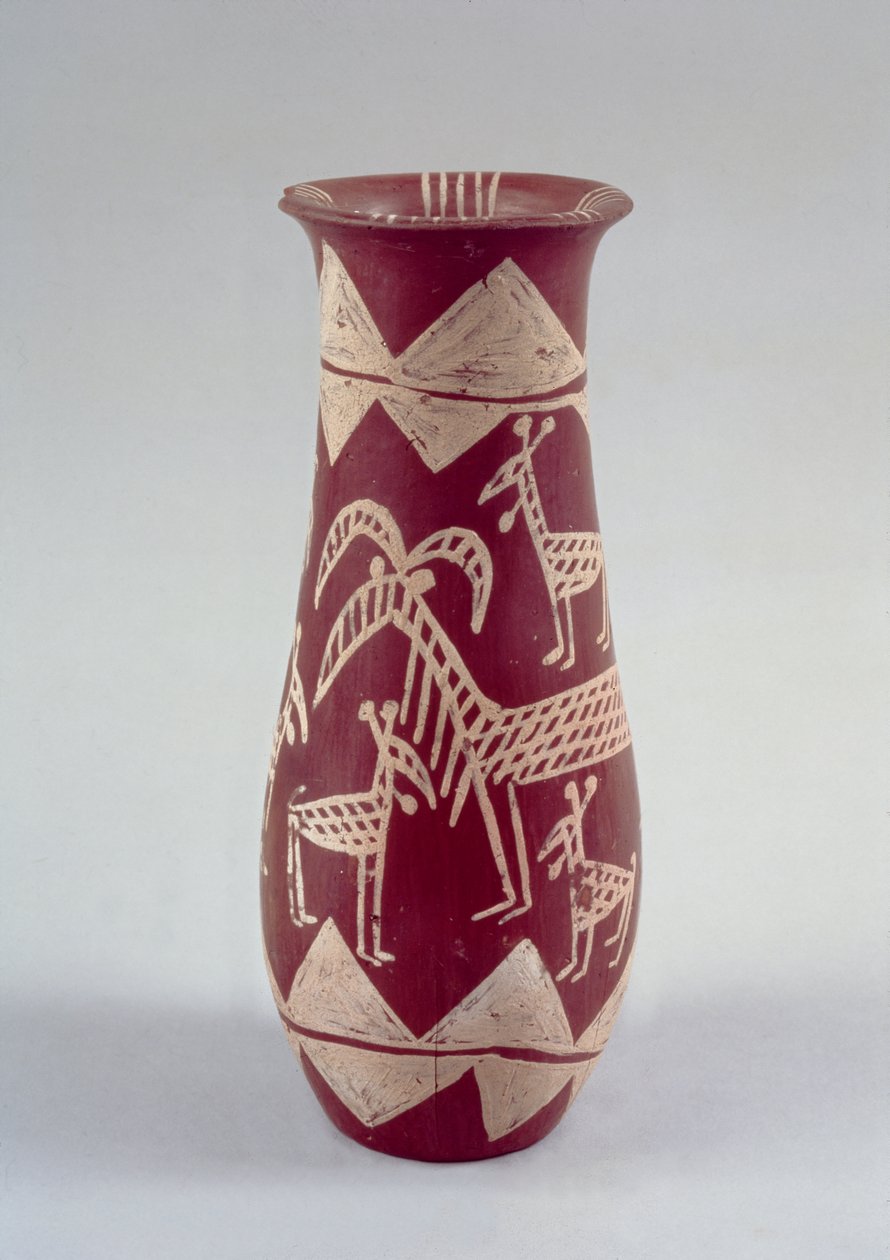 Pohár, období Naqada cca 4000-3100 př. n. l., (malovaná keramika) od Egyptian