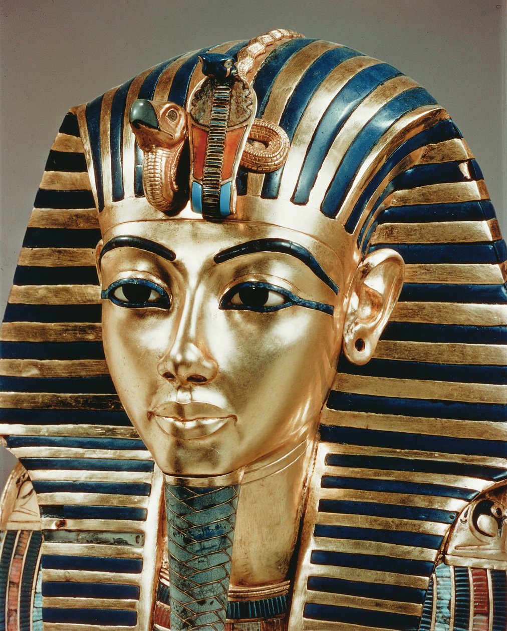 Zlatá maska z pokladu Tutanchamona asi 1370-52 př.nl asi 1340 př.nl zlatá od Egyptian 18th Dynasty