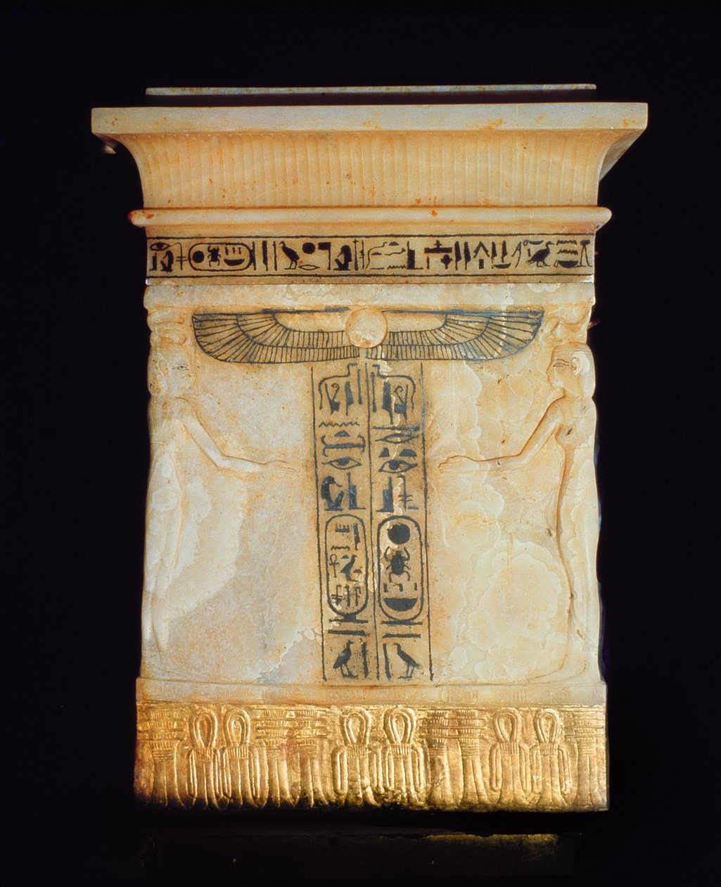 Baldachýnová truhla, z hrobky Tutanchamona (asi 1370-1352 př.nl) Nová říše (alabastr) od Egyptian 18th Dynasty