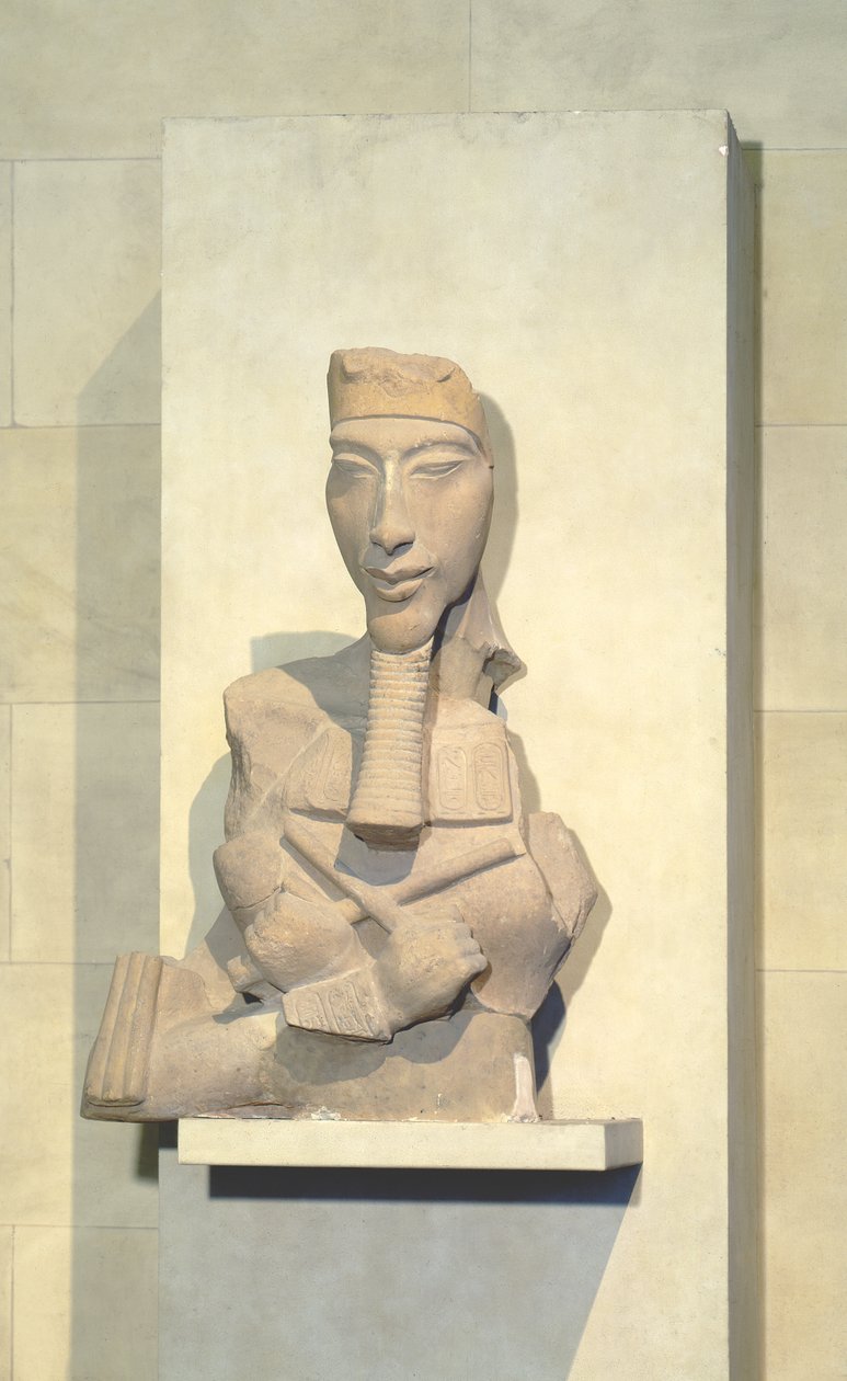 Osiridův sloup Amenofise IV. (Achnatona) z Karnaku, Nová říše, asi 1350 př. n. l. (pískovec) od Egyptian 18th Dynasty