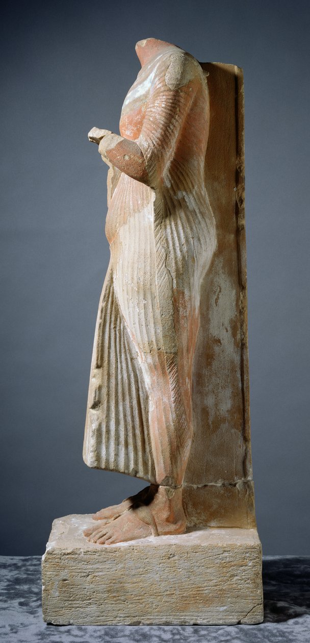 Socha Achnatona, pohled ze strany od Egyptian 18th Dynasty