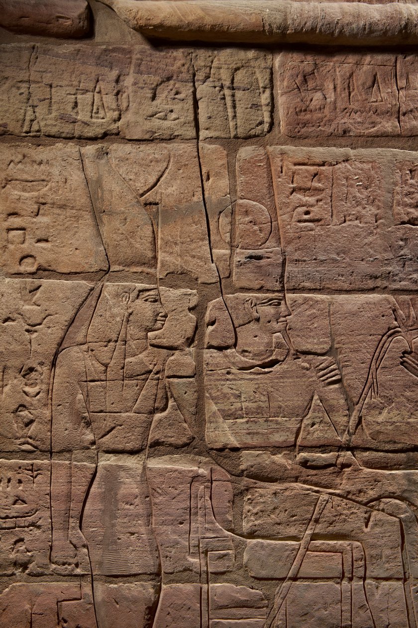 Detail zdi v Aspeltě, pískovec kolem roku 680 př. n. l. od Egyptian 25th Dynasty
