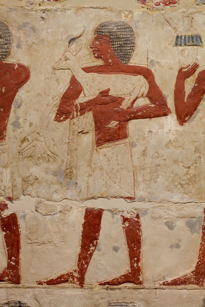 Mastaba Tomb of Perneb, c.2381–2323 BC (vápenec a barva) od Egyptian 5th Dynasty