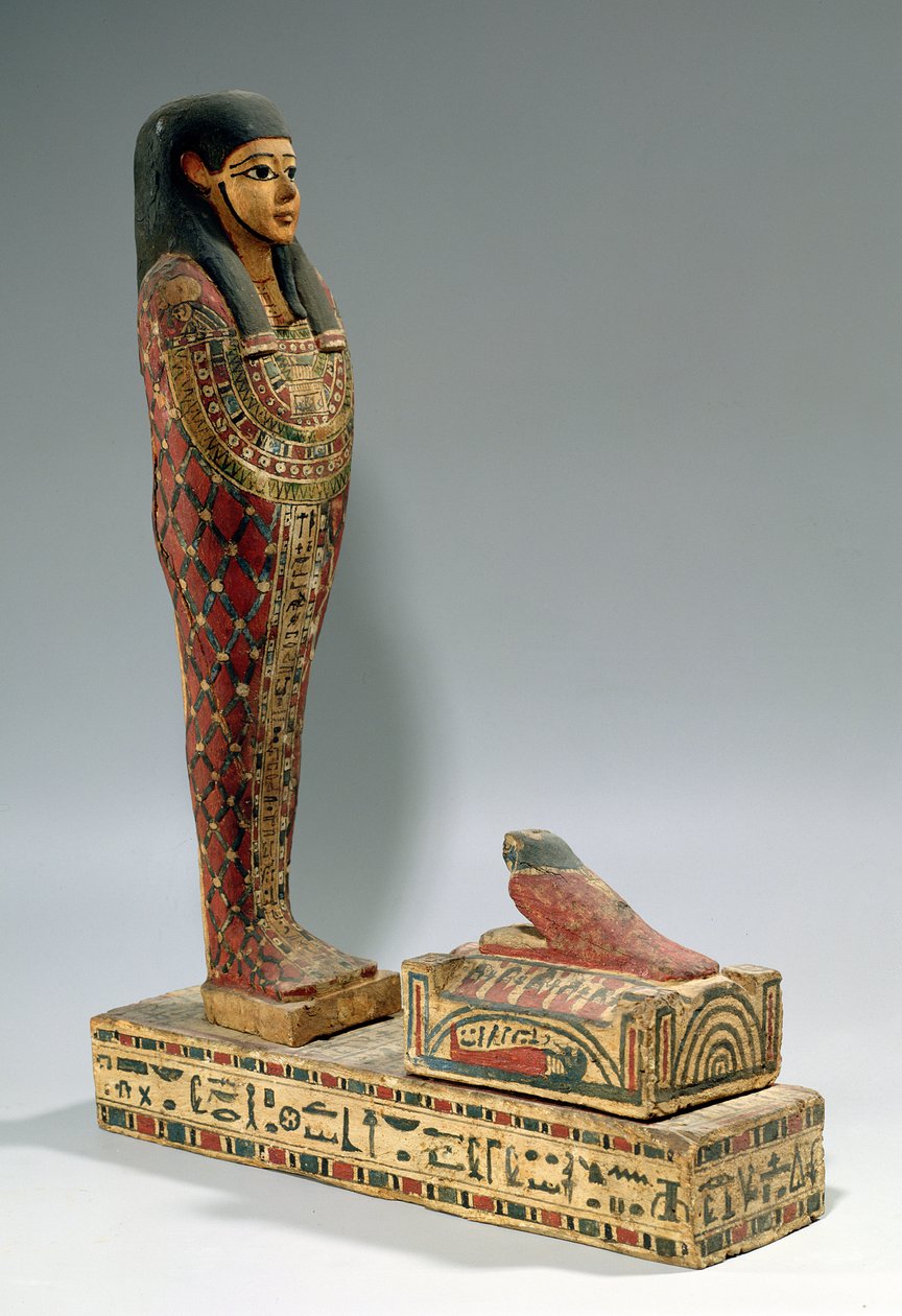 Soška Osiris z Iahmes (malované dřevo) od Egyptian Ptolemaic Period