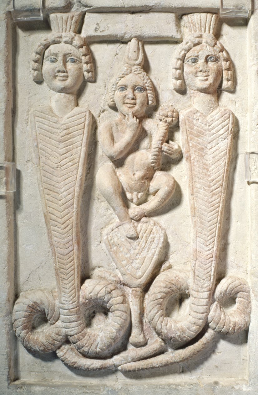 Harpocrates on Lotus, Koptština (vápenec) od Egyptian