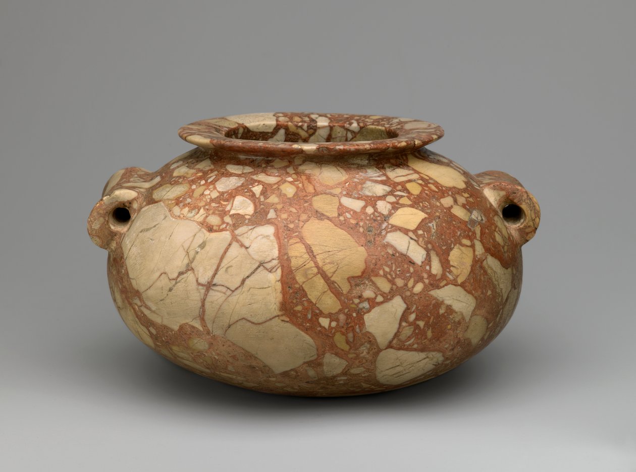 Nádoba s trubkovými držadly, cca 3600-3000 př.nl (brekcie) od Egyptian