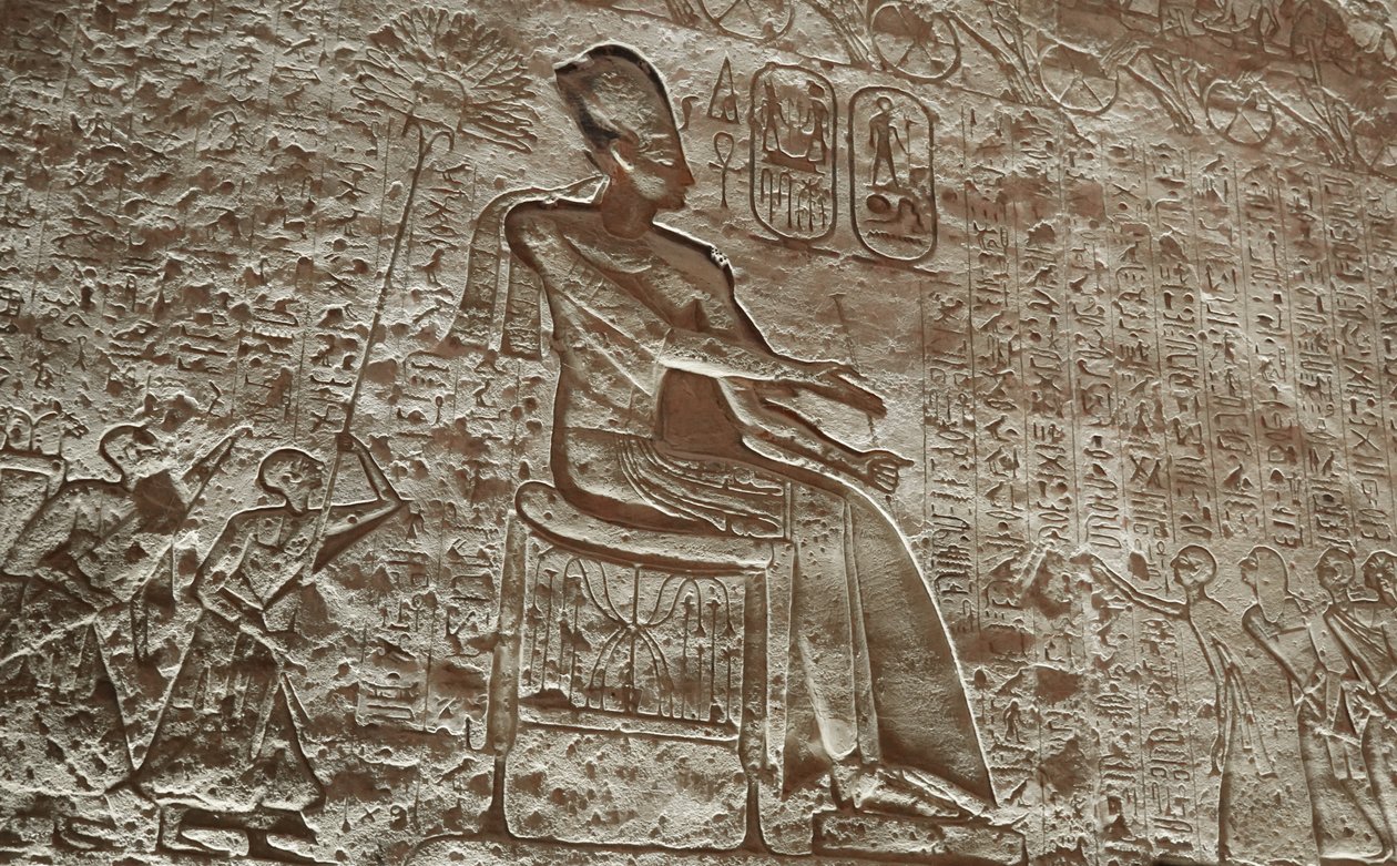 Velký chrám v Abú Simbelu od Egyptian 19th Dynasty