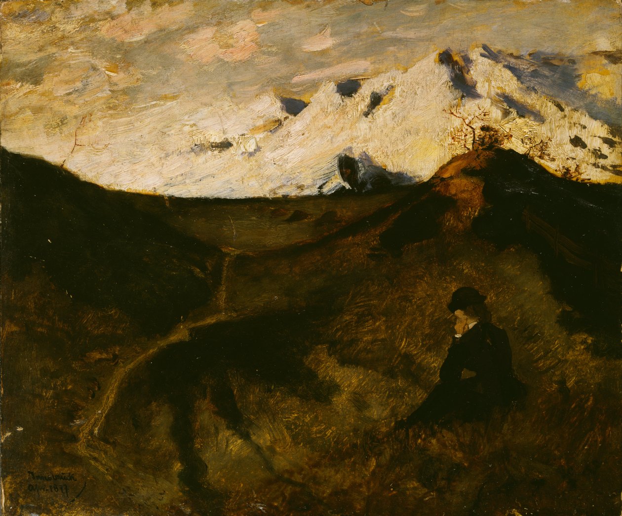 Hory u Innsbrucku od Hjalmer Eilif Emanuel Peterssen