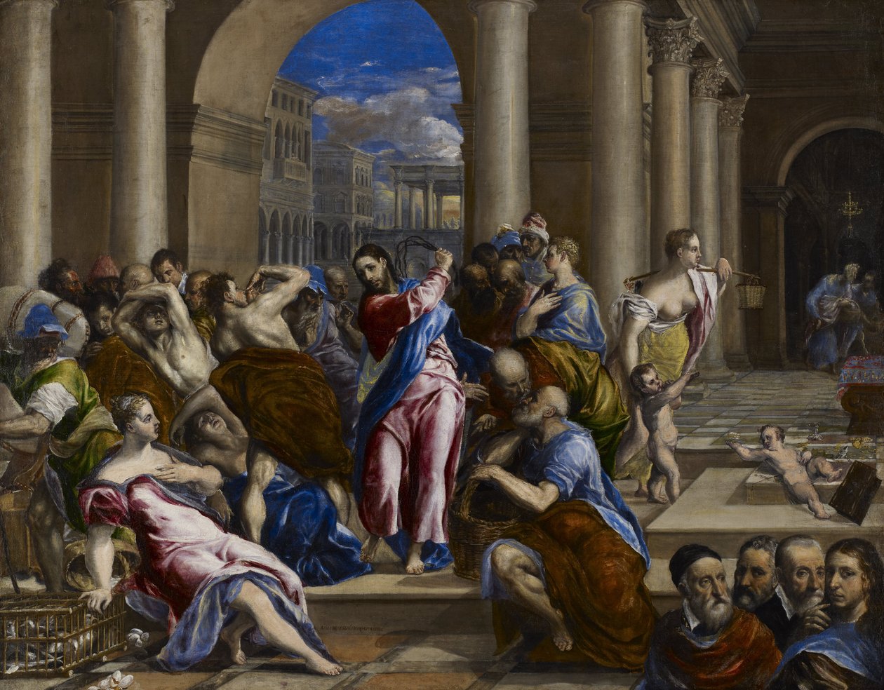 Kristus vyhání směnárníky z Chrámu od El Greco