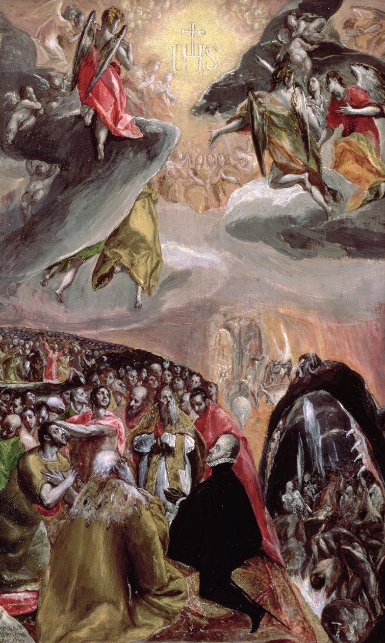 Klanění Jménu Ježíš, kolem 1578 (olej a tempera na dřevě) od El Greco