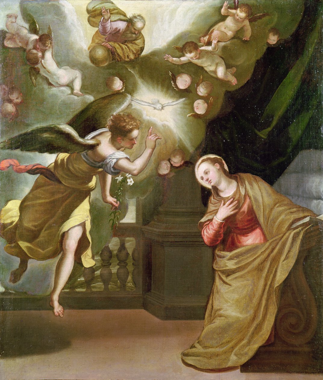 Zvěstování, kolem roku 1565 od El Greco