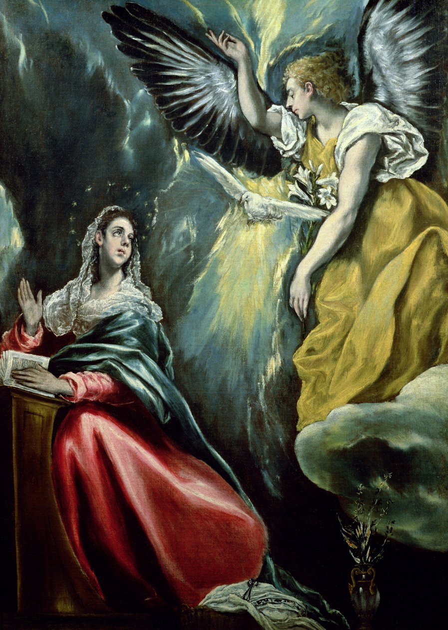 Zvěstování, kolem roku 1575 od El Greco