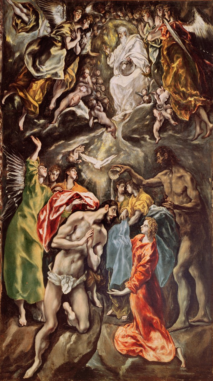 Křest Kristův, 1608-14 od El Greco