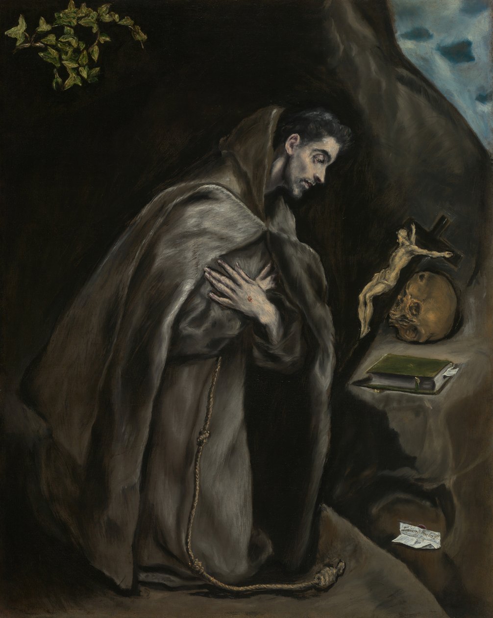 Svatý František klečící v meditaci, 15951600. od El Greco