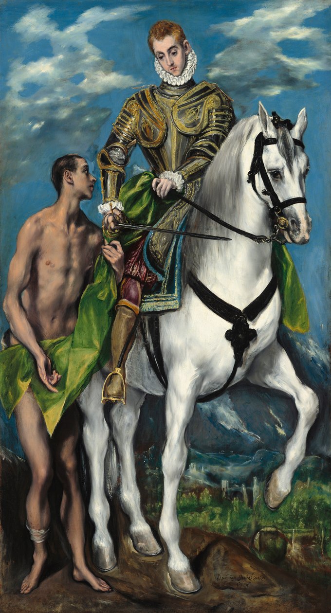 Svatý Martin a žebrák od El Greco