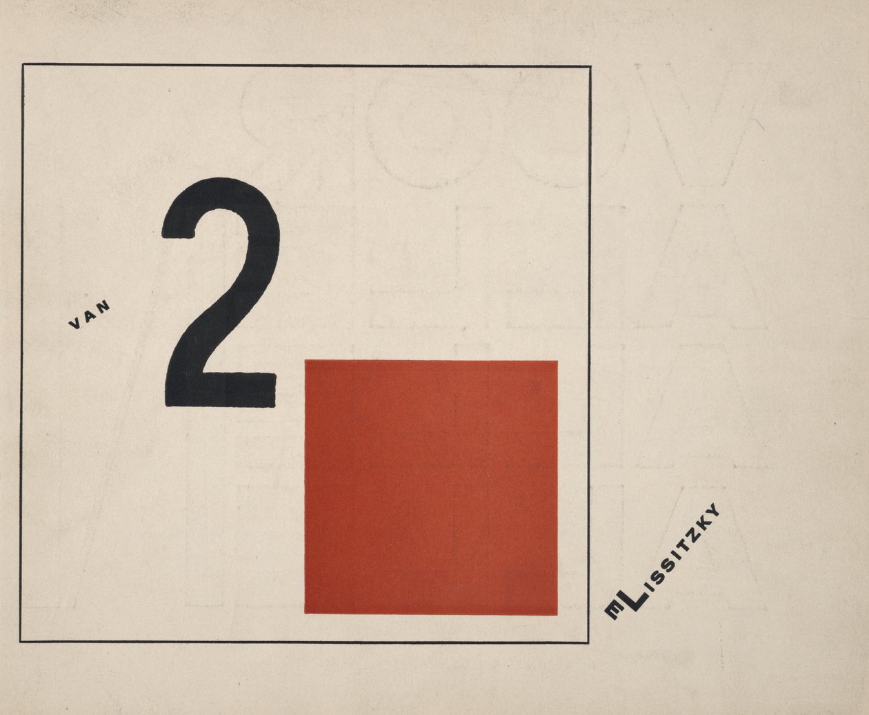 O dvou čtvercích, 1922. od Eliezer Markowich Lissitzky
