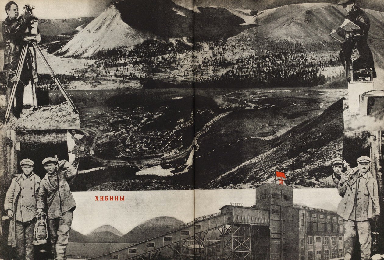 Khibiny. Ilustrace z SSSR buduje socialismus, 1933. od Eliezer Markowich Lissitzky