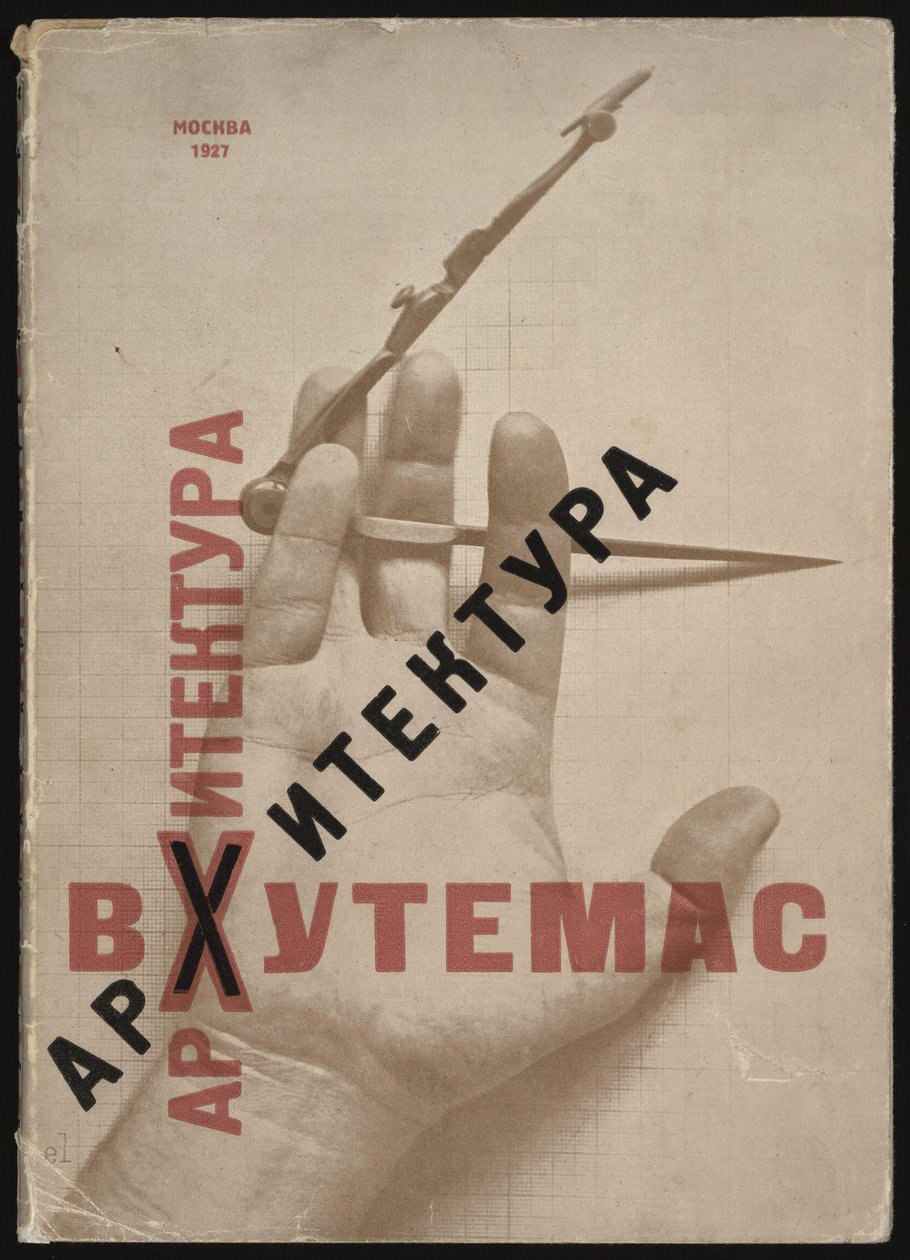 Architecture at Vkhutemas Obal knihy, 1927 od Eliezer Markowich Lissitzky