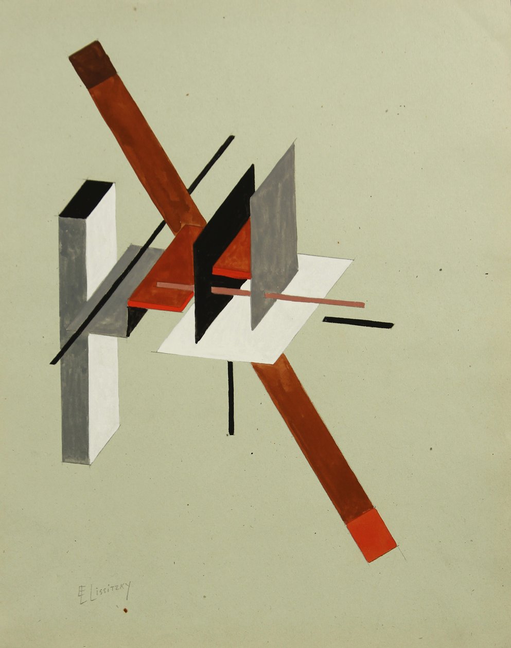 Proun, asi 1923 od Eliezer Markowich Lissitzky