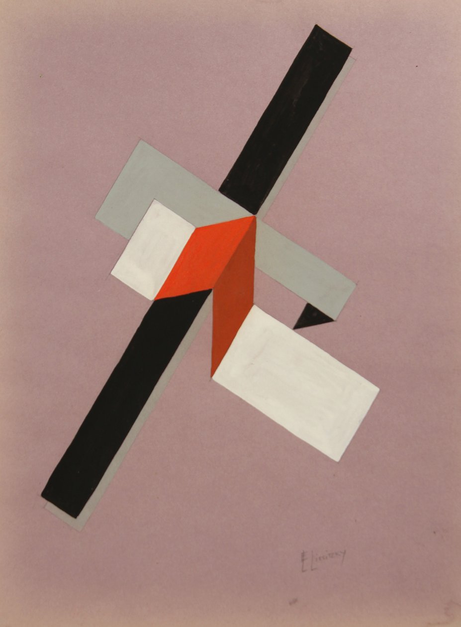Proun, asi 1923 od Eliezer Markowich Lissitzky