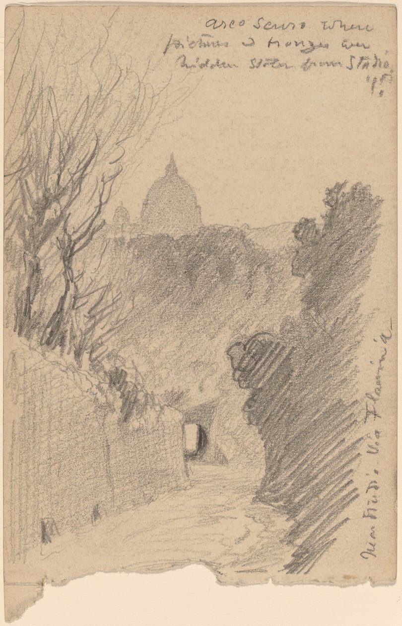 Arco Oscuro - Přes Via Flaminia od Elihu Vedder