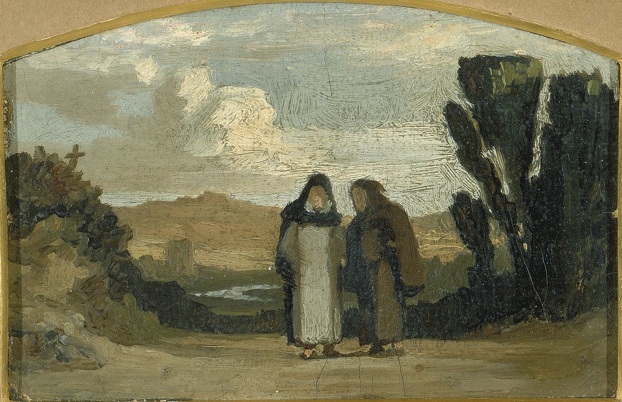 Mniši na Appian Way, ca. 1865. od Elihu Vedder