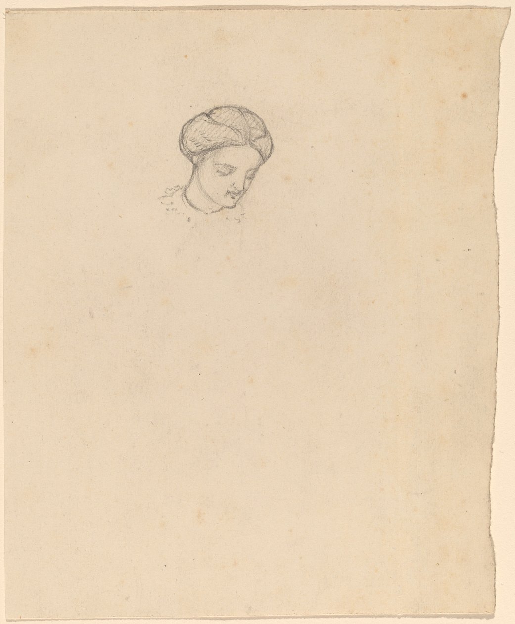 Studie dívčí hlavy, c. 1858. od Elihu Vedder