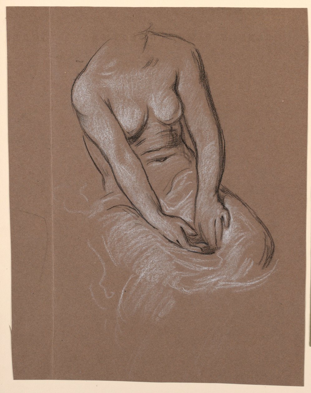 Studie ženského modelu od Elihu Vedder