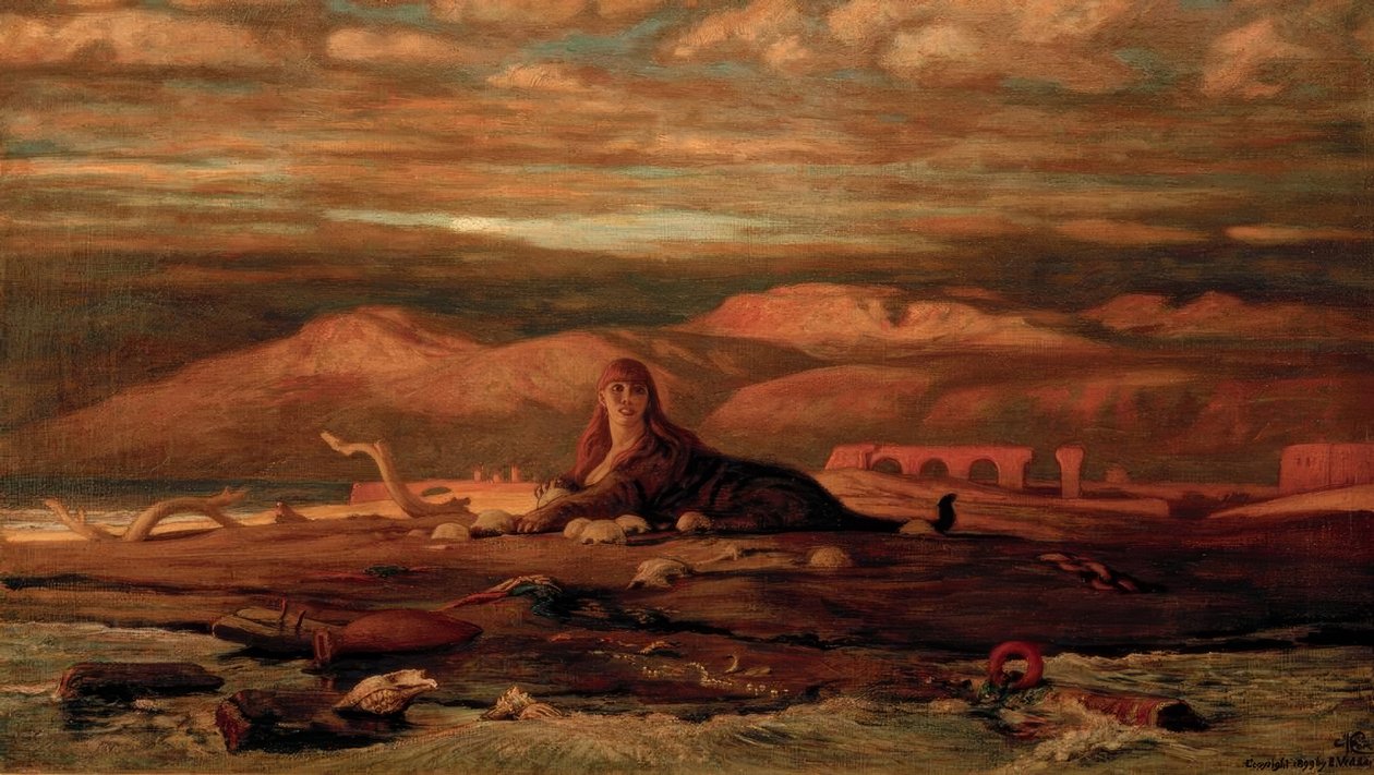 Sfinga na pobřeží od Elihu Vedder