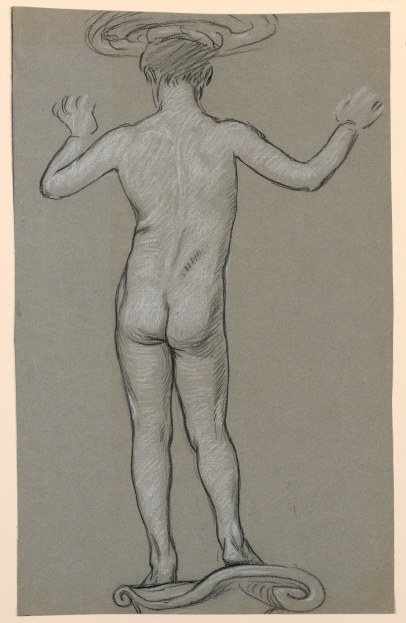 figurální studie: návrh fontány od Elihu Vedder