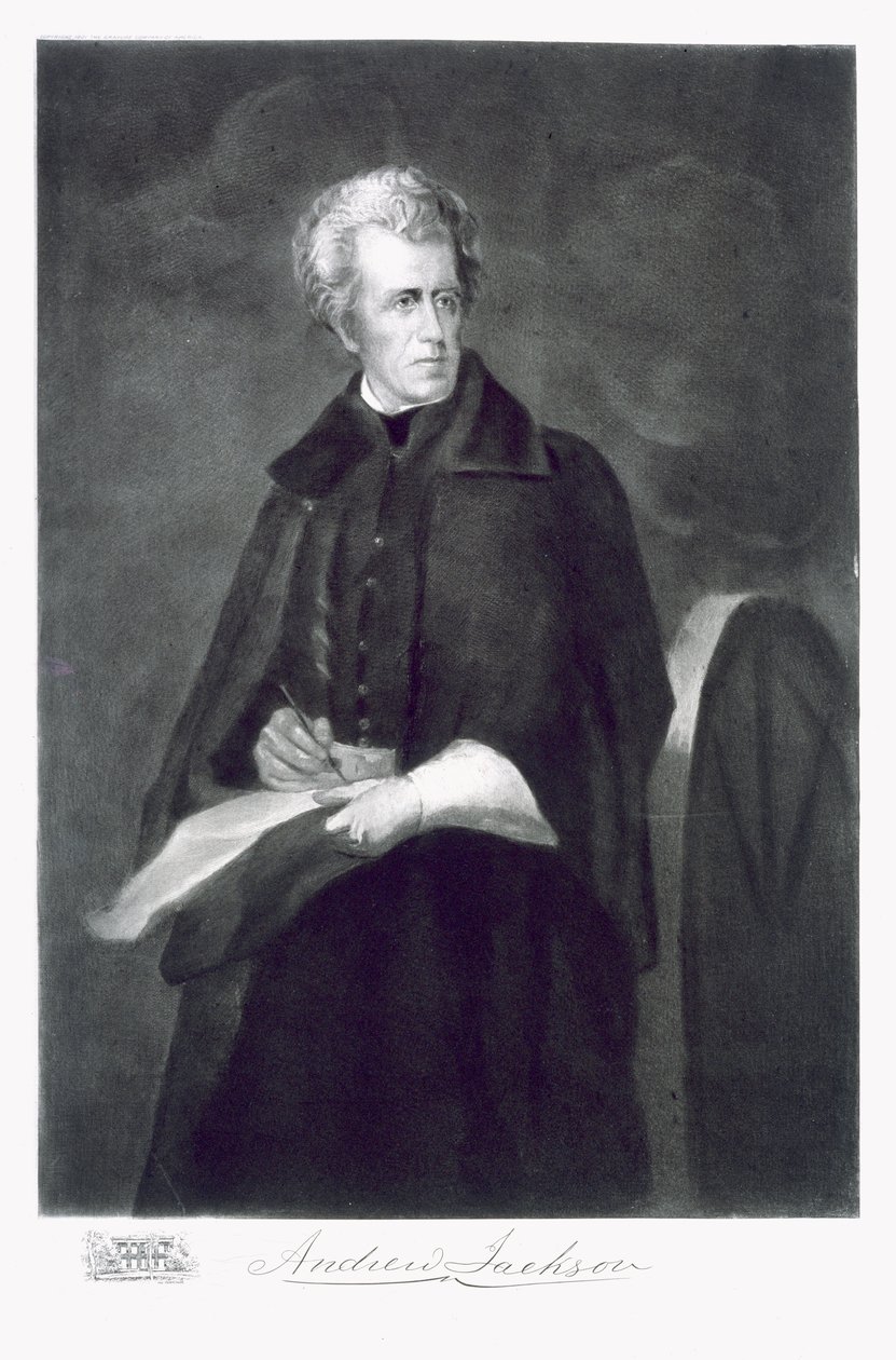 Andrew Jackson, 7. prezident Spojených států amerických, hospoda. 1901 (hlubotisk) od Eliphalet Frazer Andrews