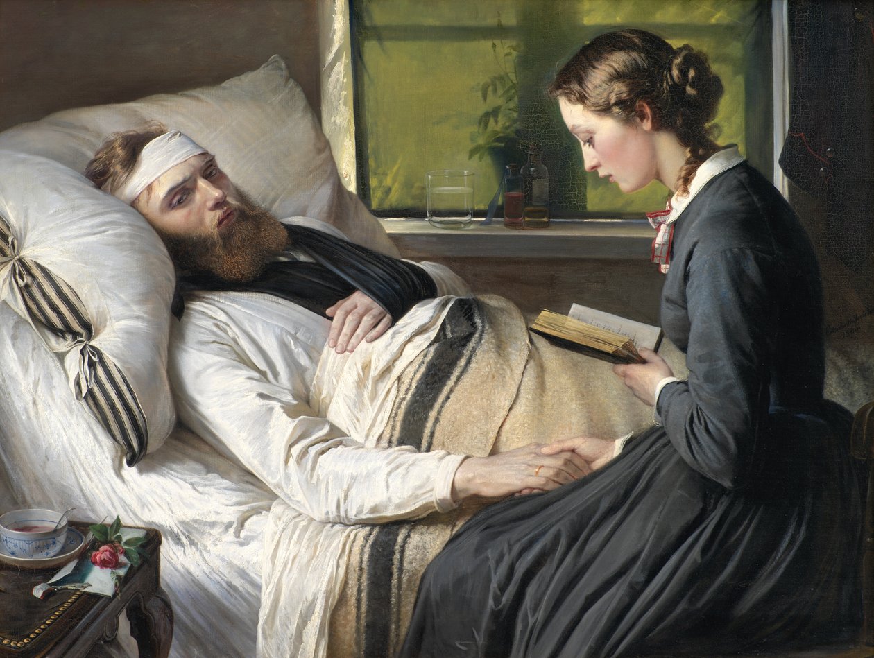 Zraněný dánský voják od Elisabeth Jerichau Baumann