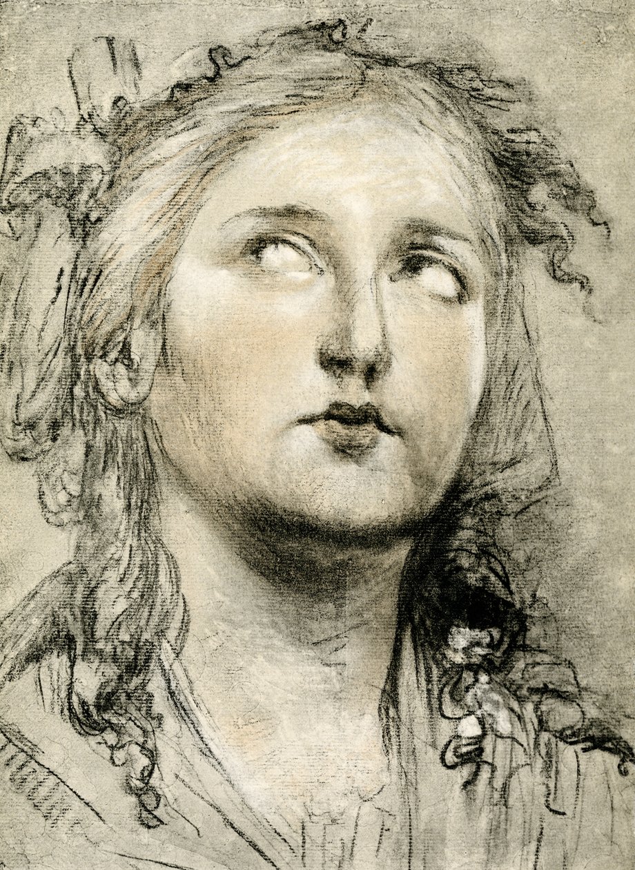 Studie hlavy dívky od Elisabeth Louise Vigee Lebrun