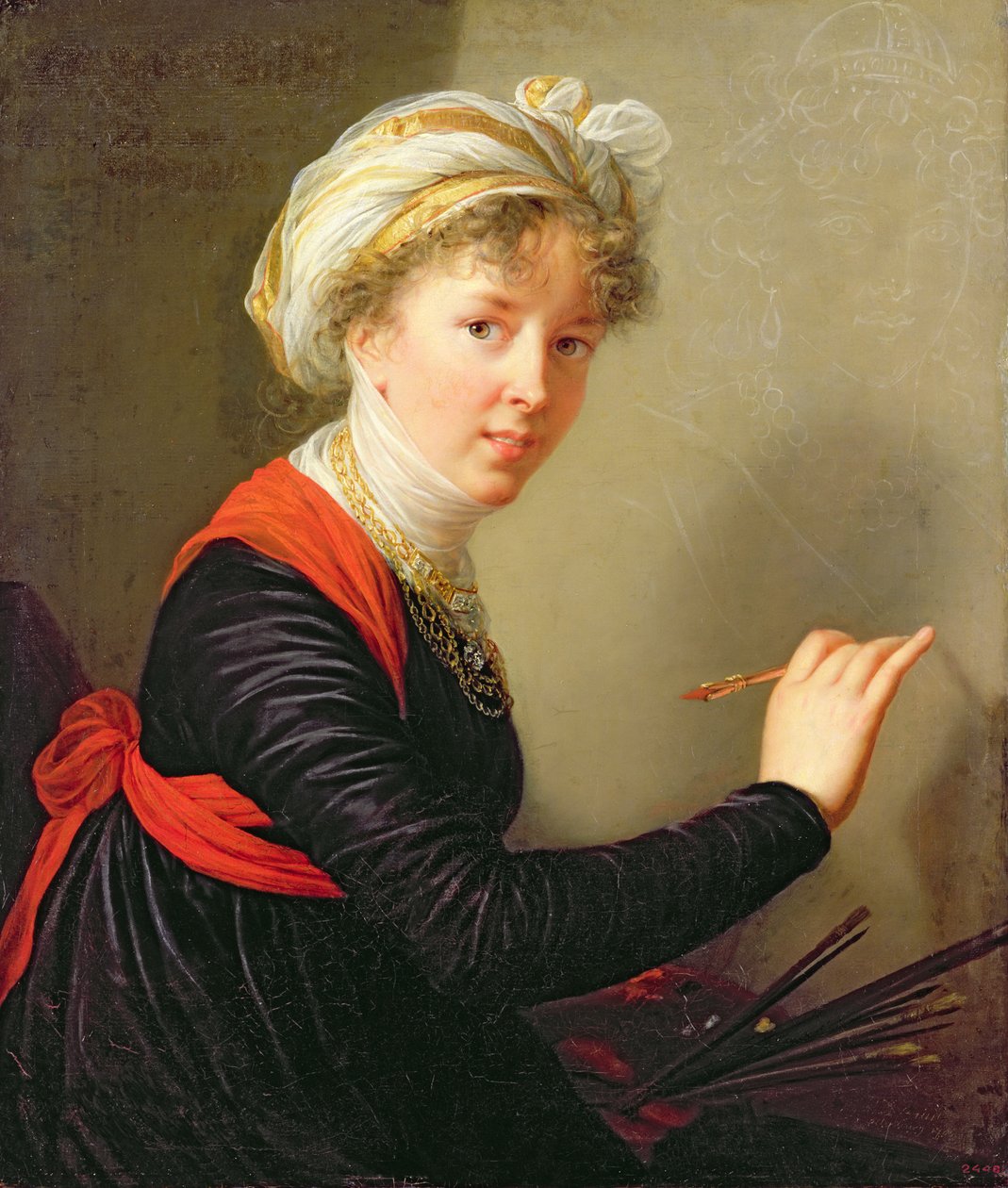 Autoportrét, 1800 od Elisabeth Louise Vigee Lebrun