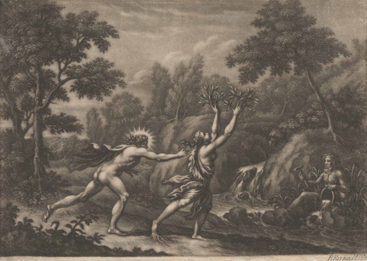 Apollo a Daphne od Elisha Kirkall