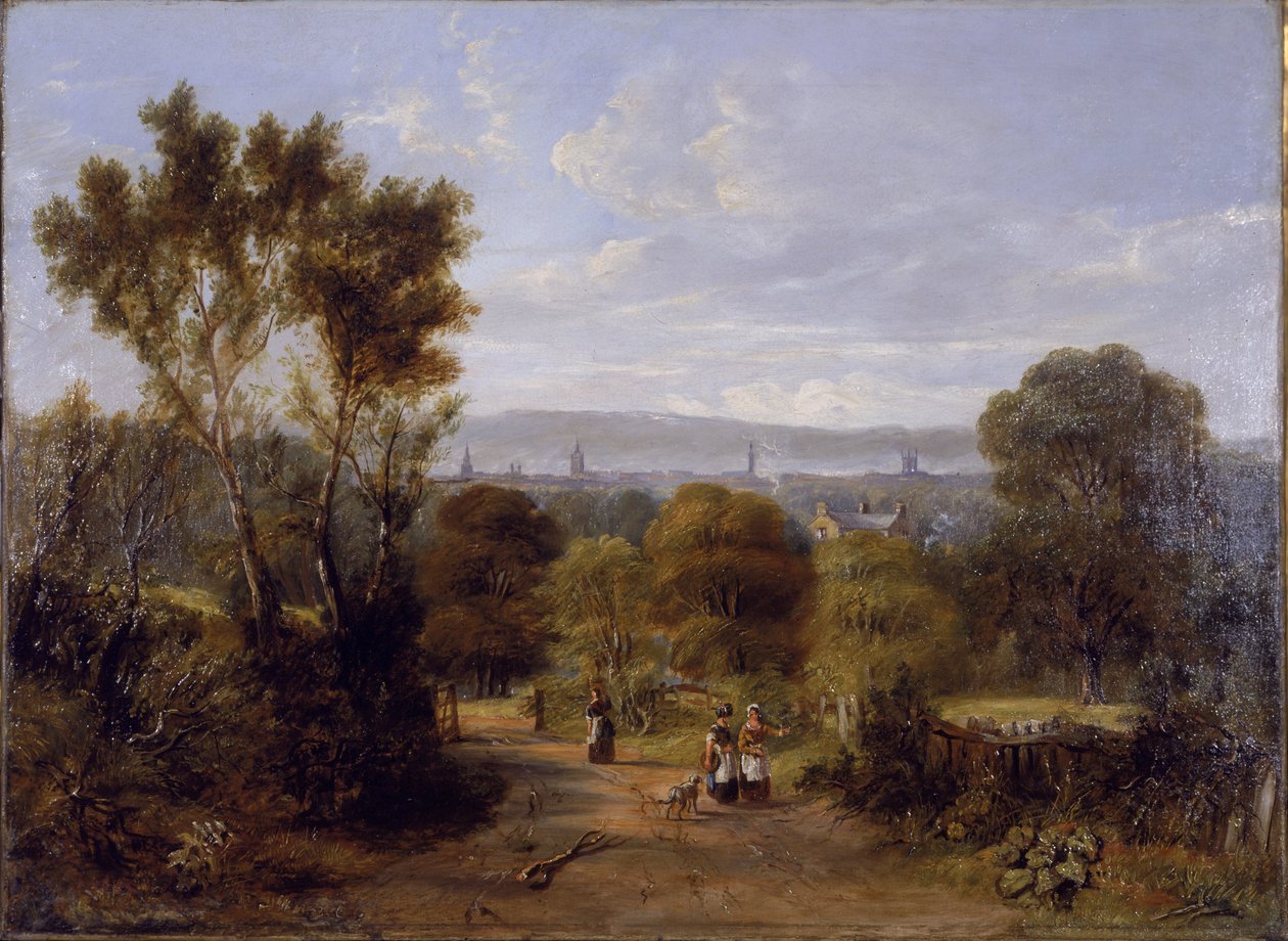 Pohled v Jesmondu, Newcastle upon Tyne, kolem roku 1845 od Elizabeth Burdon Sanderson