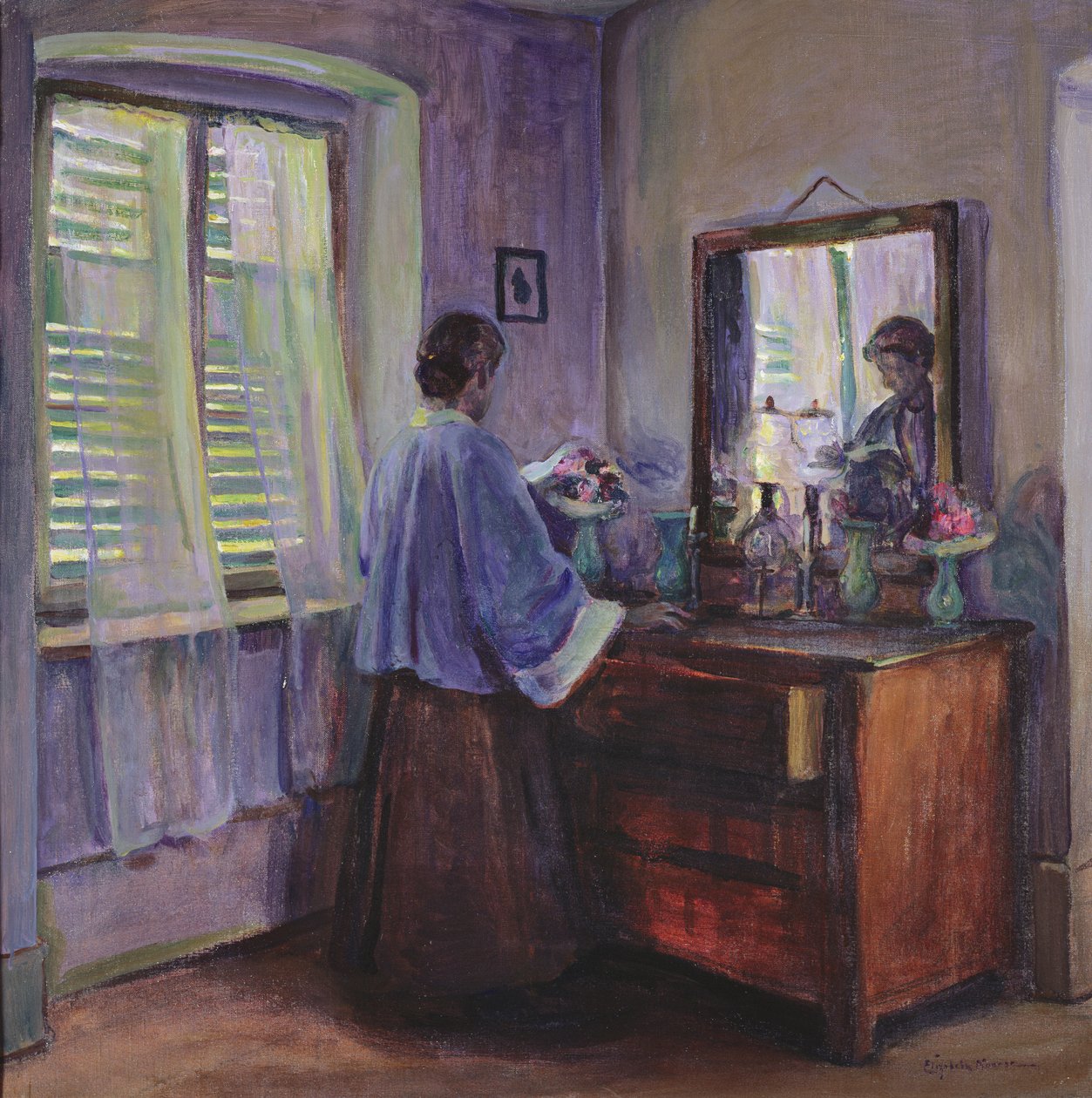 The Closed Shutters (olej na plátně) od Elizabeth Nourse