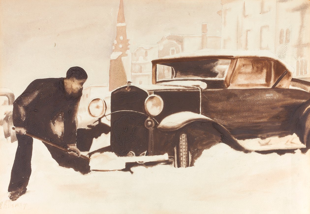 Vykopání auta, 1934. od Elizabeth R. Dewey