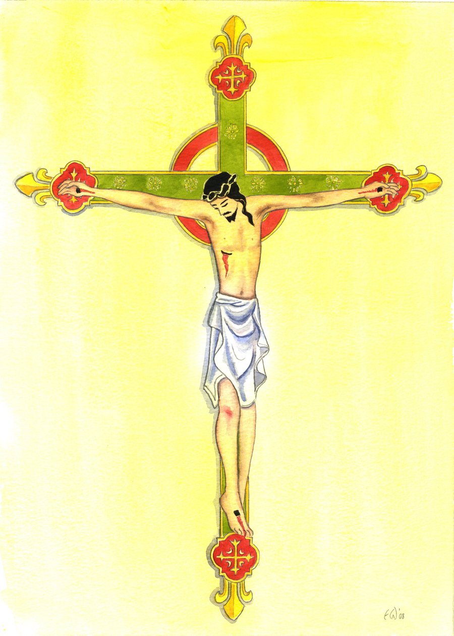 A Crucifix, 2001 (bez papíru) od Elizabeth Wang