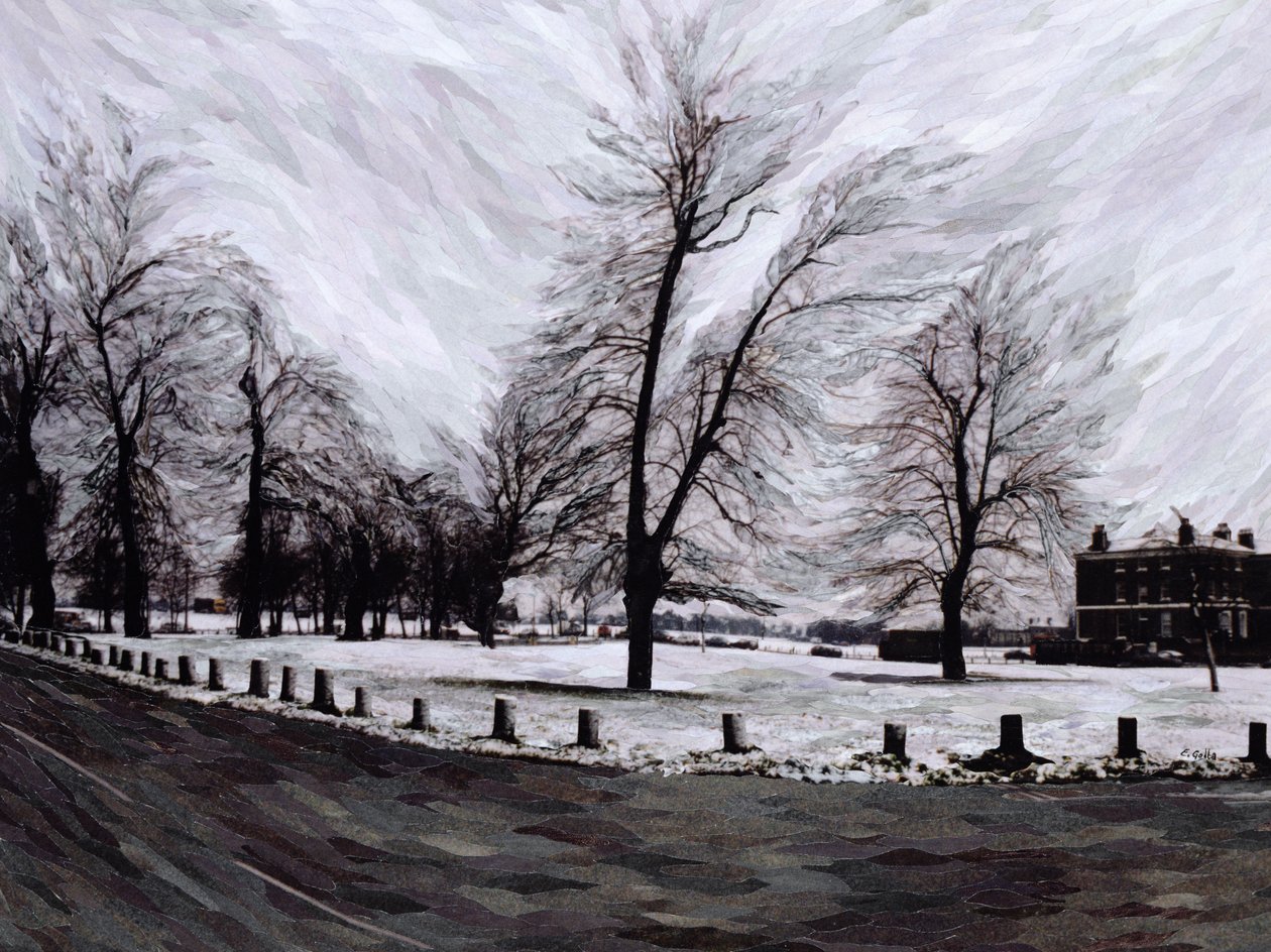 Westgrove, Looking Towards Blackheath, 1999 (papírová mozaiková koláž) od Ellen Golla