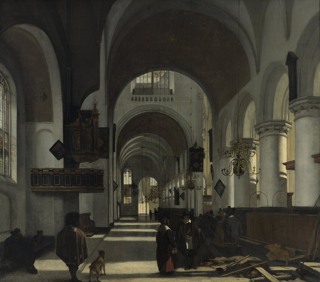 Interiér kostela od Emanuel de Witte