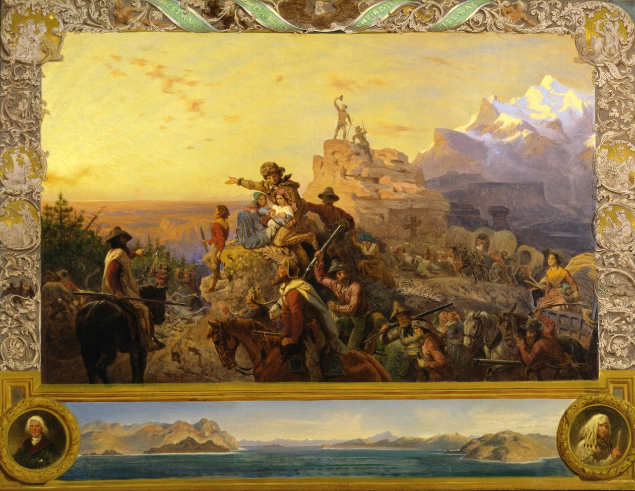 Westward the Course of Empire Takes It Way (nástěnná studie, americký Kapitol) od Emanuel Gottlieb Leutze