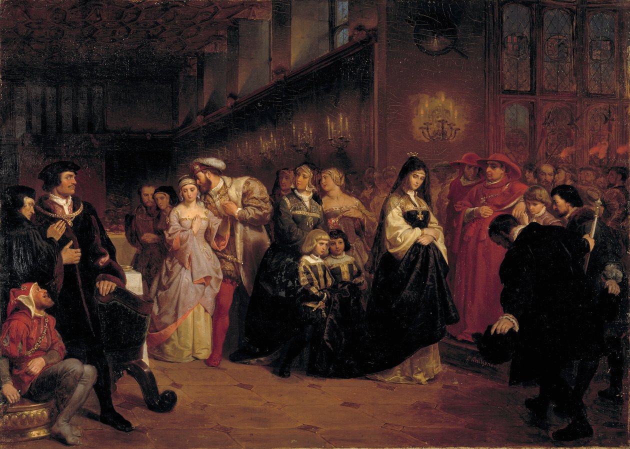 Námluvy Anny Boleynové od Emanuel Gottlieb Leutze