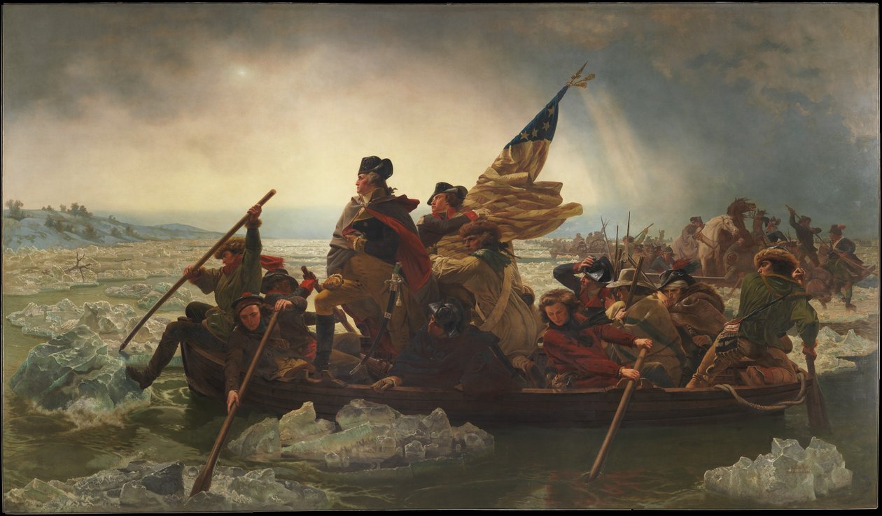 Washingtonův přechod přes řeku Delaware od Emanuel Leutze