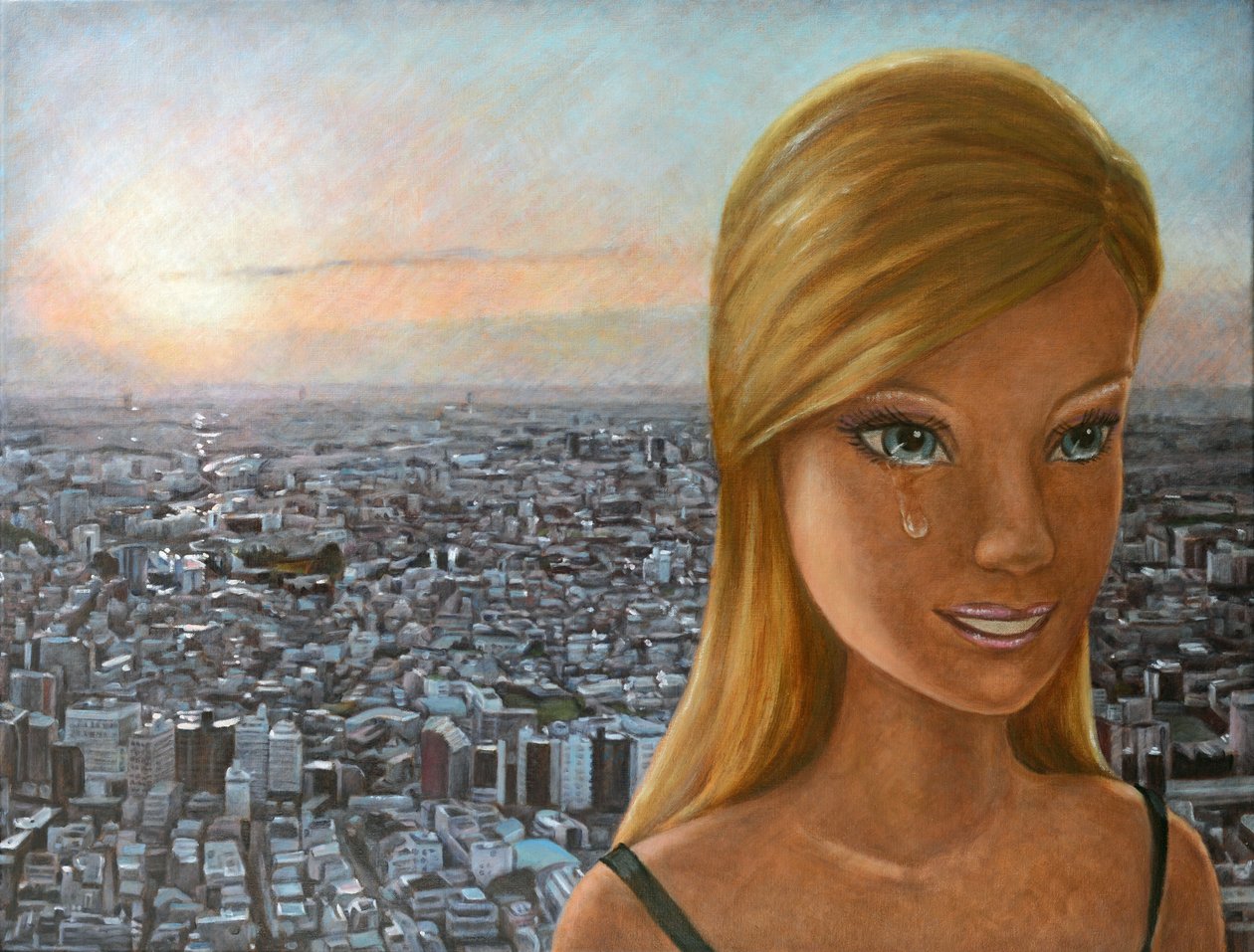 Barbie v soumraku, 2012 (olej na plátně) od Emiko Aida