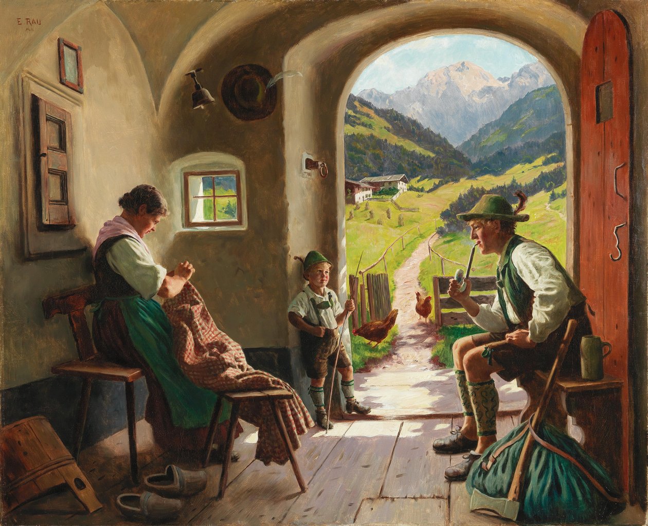 Letní den v Tyrolsku od Emil Rau