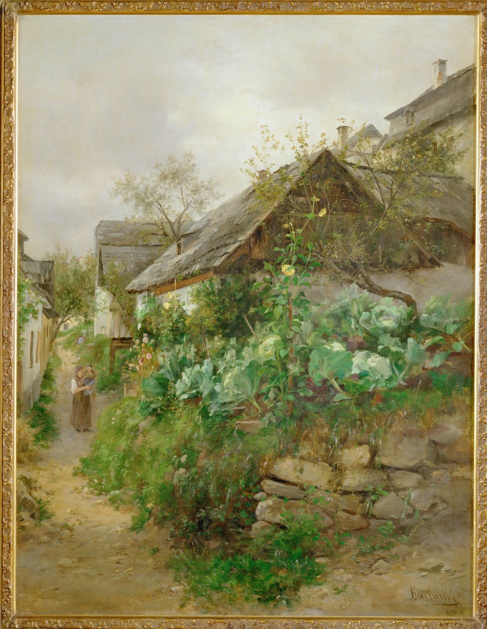 Krautgarten - Zelný záhon ... (malba na plátně) od Emil Barbarini