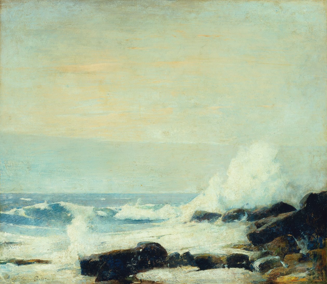 The Majestic Sea, cca 1907 (olej na plátně) od Emil Carlsen
