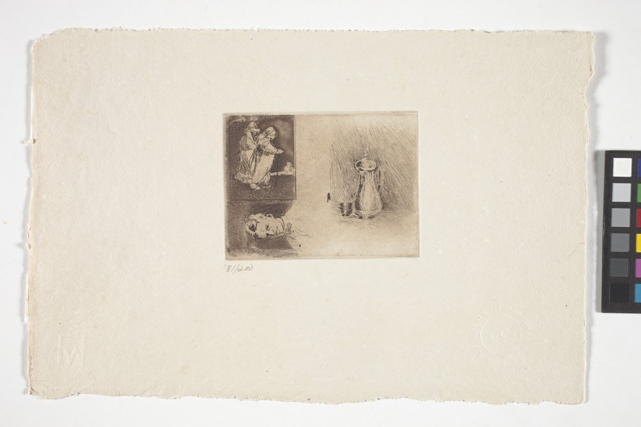 Tři studie (inkoust) od Emil Carlsen